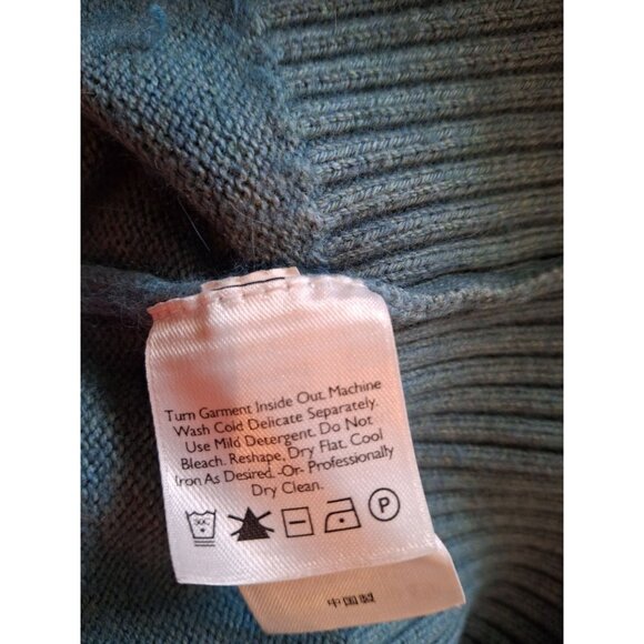 Eddie Bauer Turtleneck Long Sleeve Sweater Womens Medium Blue Cozy Warm - Picture 8 of 10